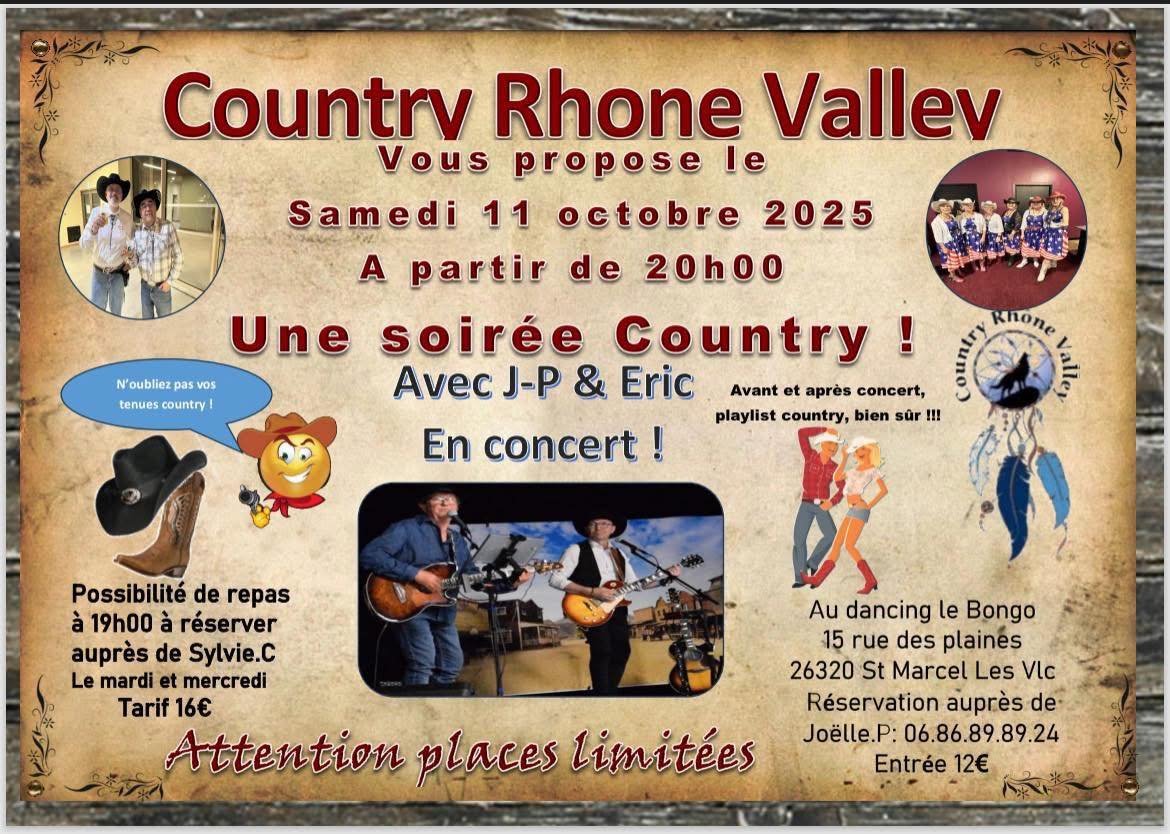 (26) ST MARCEL LES VIC / SOIREE COUNTRY CONCERT LE 11.10.25.